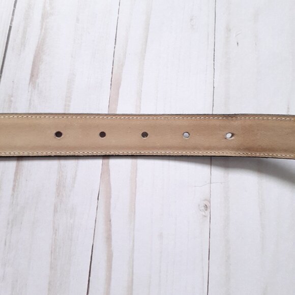 Nordstrom Women's Leather Belt Tan Size M - Picture 8 of 10